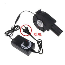 Barbecue fan blower 9733 12V turbo fan with speed regulator power supply Barbecue wood stove blower picnic barbecue wood stove c