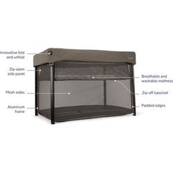 Nuna PAAL Travel Cot + Playard - Granite
