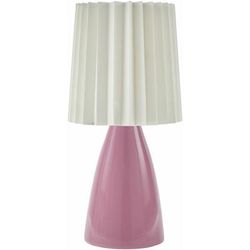 Cocconato 13"H x 6"W x 6"D Modern Pink/White/Translucent Table Lamp - Boutique Rugs