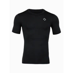RIGORER Quick drying Running T Shirt Basketball compression shirt men Quick Dry Top Black