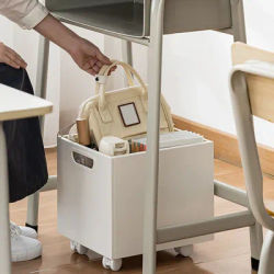 Book Box Book Storage Box with Side Handles Stackable 50kg Load Bearing Multifunctional Use File Storage Bins