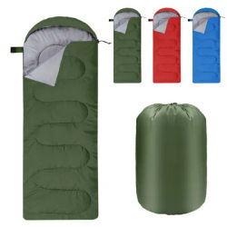 Camping Sleeping Bag Lightweight for Backpacking Single Adults Warm Cotton Envelope Outdoor Bed for 4 Season Camping Hiking