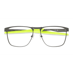 Unisex s square Gunmetal Metal Prescription eyeglasses - Eyebuydirect s Oakley Flip Kick