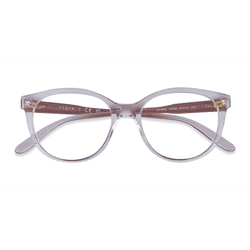 Female s round Clear Plastic Prescription eyeglasses - Eyebuydirect s Vogue Eyewear VO5552