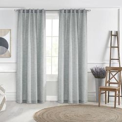 Wide Width Danbury Light Filtering Dual Header Curtain Panel by Habitat™ in Blue (Size 52" W 84" L)