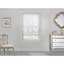 Wide Width Grandeur Sheer Pole Top Balloon Curtain by Habitat™ in Cream (Size 52" W 63" L)