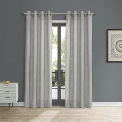 Wide Width Corsica Light Filtering Grommet Curtain Panel by Habitat™ in Grey (Size 52" W 95" L)