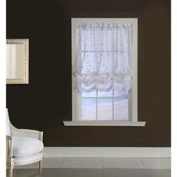 Wide Width Grandeur Sheer Pole Top Balloon Curtain by Habitat™ in White (Size 52" W 63" L)