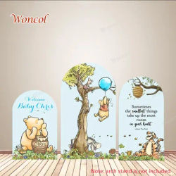 Winnie The Pooh Arch Cover Baby Birthday Backdrop Baby Shower Double-Sided Arch Backdrop Party