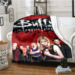 Couverture de lit imprimée à motif The Vampire Slayer, plaid d'hiver doux au glouton, couvertures de canapé de chambre à coucher, cadeau pour lits, nouveau