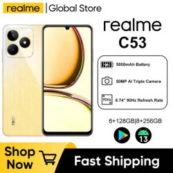 realme C53 6.74" HD 90Hz Screen 8GB 256GB Octa Core Ultra Slim Phone with 5000mAh Battery 50MP AI Camera