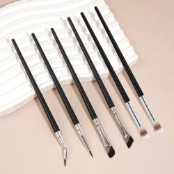 MAANGE 6PCS Eye Makeup Brushes Set Eyeshadow Brush Eyebrow Concealer Eyeliner Brush Cosmetic Blending Detail Make Up Tools