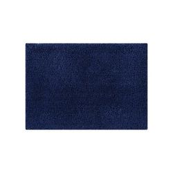 Wide Width Micro Plush Collection 100% Polyester 17" X 24" Rectangle Bath Rug by Homestyles in Navy (Size 21" W 34" L)