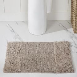 Wide Width Granada Collection 100% Cotton 17" X 24" Rectangle Bath Rug by Brylane Home in Sand (Size 24" W 40" L)