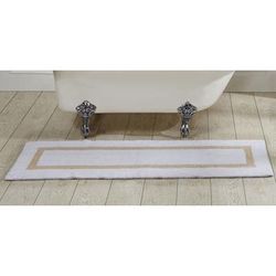 Hotel Collection 100% Cotton 20" X 60" Runner Bath Rug by Brylane Home in White Sand