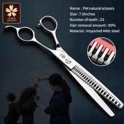 Pet Grooming Natural Scissors With A Hair Removal Rate Of 90% For Thinning Fish Bones, Specifically Designed For Beauty Shops