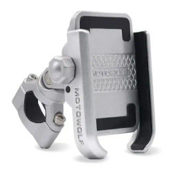 360 Degree GPS Electric Bike Aluminum Alloy Motorcycle Motorbike Bicycle Handlebar Phone Holder Stand Mount Bracket Shock Absorb