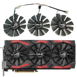 NEW 87MM 6PIN RX VEGA64 VEGA56 GPU Fan，For ASUS ROG-STRIX-RX 590 580 570 480、GTX 1080 1070 1060、R9 390 Video card cooling fan