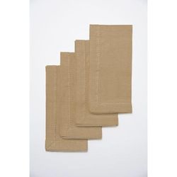 AMETHYST 4 PK NAPKINS by LINTEX LINENS in Taupe (Size 18" X 18")