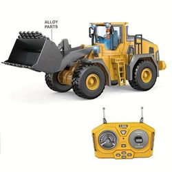 TEMU 9 Channels Remote Control Loader, 2.4ghz Rc Construction Vehicle Truck Toys With Alloy Metal Light.sound, Rechargeable 1 Battery For Boys And Girls Thanksgiving Christmas Gift