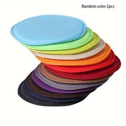 "TEMU 2pcs Vibrant Portable Seat Cushions - Durable, Easy-to-clean Polyester, 12" Round, Colorful Outdoor Camping Mats For All Holidays"