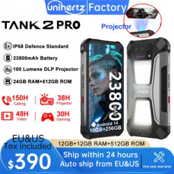 Unihertz 8849 Tank 2 PRO Rugged Smartphone with Projector Android 14 24GB 512GB Mobile Phone 23800mAh 120W Phone 6.79" Display