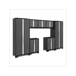 NewAge Garage Cabinets BOLD Series Grey 7-Piece Set (No Countertop)