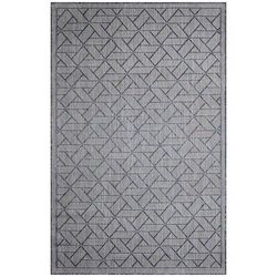 Carmel Pyramid Indoor/Outdoor Area Rug Aqua by Brylane Home in Navy (Size 1'11"X4'11")