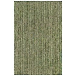 Carmel Texture Stripe Indoor/Outdoor Area Rug Aqua by Brylane Home in Green (Size 7'10"X9'10")