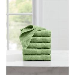 BH Studio 6-PC Wash Cloth Set by BH Studio in Green