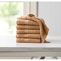 BH Studio 6-PC Wash Cloth Set by BH Studio in Almond