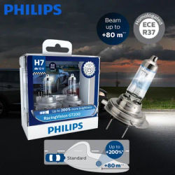 Philips H7 H4 12V 55W Racing Vision GT200 Luce alogena Auto Faro 200% Lampadine per auto più luminose Lampada originale autentica