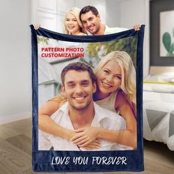 TEMU 1pc Custom Blanket Photos Day Father's Day Blanket Pictures Personalized Wife Ladies My I You