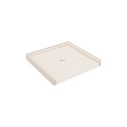 Swan STS-3738 37 x 38 Swanstone Alcove Shower Pan with Center Drain in Tahiti White SF03738MD.011