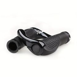 TEMU 2pcs Ergonomic Rubber Bicycle Handlebar Grips, Aluminum Alloy Covers For Mtb Bike Accessories - Black, Mountain Bike, Handlebar Grips, Thanksgiving