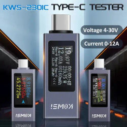 Tester di tipo C Display digitale multifunzione Amperometro di tensione CC Misuratore di potenza Tester di ricarica per telefono cellulare Indicatore di caricabatterie