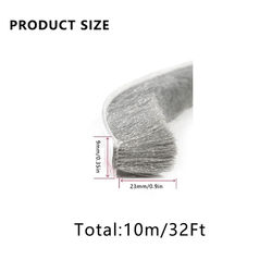TEMU 33ft Self Adhesive Pile Weather Stripping Door Brush Strip In High Density For Window Door Sliding Sash Diy For