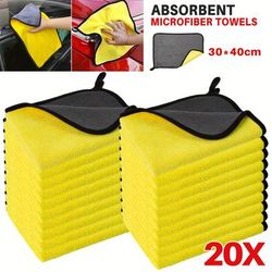 TEMU 20- Microfiber Cleaning Towels - Dual-sided, Super Absorbent Car Wash & Detailing Rags For Home &