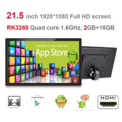 21.5 inch Android touch screen interactive display (RK3288 or RK3399,2GB DDR3,16GB nand flash, Play store,wifi, RJ45, BT, VESA)