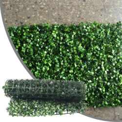 Plante Artificielle de 40x60cm, Pelouse en Polymère de haie, Panneaux Verts, Clôture en Plastique, Simulation de Paysage, Plantes Vertes