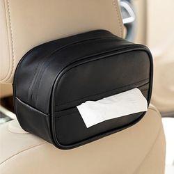 TEMU Large Car Tissue Box Armrest Box Car Draw Paper Bag Tissue Bag Headrest Draw Paper Bag Interior Decoration Supplies