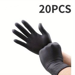 TEMU 20/60pcs Waterproof Nitrile Gloves - Durable, Stretchy, For Household Cleaning - , Sizes S/m/l