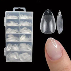 240 pièces/boîte demi-mat XXS amande ongles conseils couverture complète Gel doux faux ongles artificiels Extension parfait pour lit d'ongles Extra court