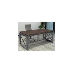 Xdustrial Series 71" x 36" Solid Wood and Raw Frame Desk