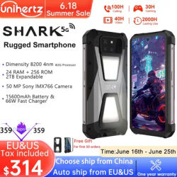 Unihertz SHARK , Android Rugged Smartphone 5G, Dimensity 8200, 6.79" 120Hz Large Screen, 24+256GB,Gaming Phone,Add to Cart