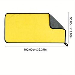 TEMU Super Absorbent Microfiber Car Towel, Large Quick-dry Car Cleaning Cloth For Detailing And Drying, Pack Of 1