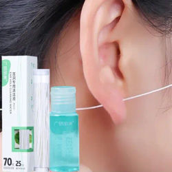 Ensemble de nettoyage des oreilles percées, Solution à base de plantes fraîches, fil dentaire, trou d'oreille, Kit d'outils de soins après-share, nettoyeur de trous de boucles d'oreilles, 25ml, 70