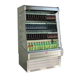 Howard-McCray SC-OD30E-6-SL-S 75" Vertical Open Air Cooler w/ 4 Levels, 115/208-230v, Black, Silver