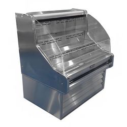 Howard-McCray SC-OS30E-4C-S 51" Impulse Horizontal Open Air Cooler w/ 3 Levels, 115v, Curved Plexiglass, Silver