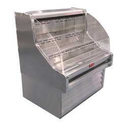 Howard-McCray SC-OS35E-5C-S-LED 63" Impulse Horizontal Open Air Cooler w/ 3 Levels, 115v, LED Lit Top, Stainless Steel Finish, Silver